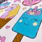 Angels Craft Paint by Number Canvas Set - Kawaii Treats | Includes: 1 Pre-printed Canvas, 6 Acrylic Paint pots, 1 Artist Brush